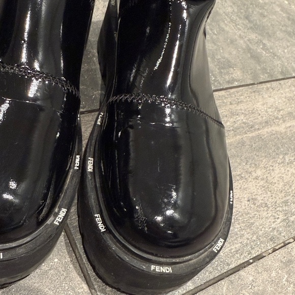 Fendi neoprene and faux leather boots - Picture 8 of 11